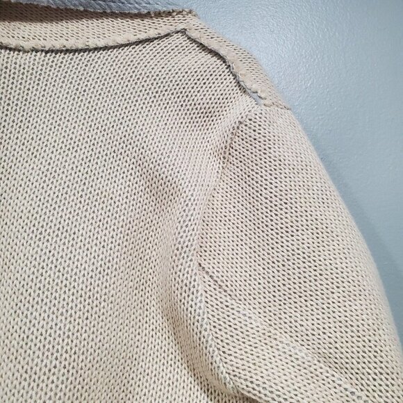 Democracy by Freedom Jeaneration Knit Cardigan Sweater Jacket Beige Gray… - Picture 12 of 12